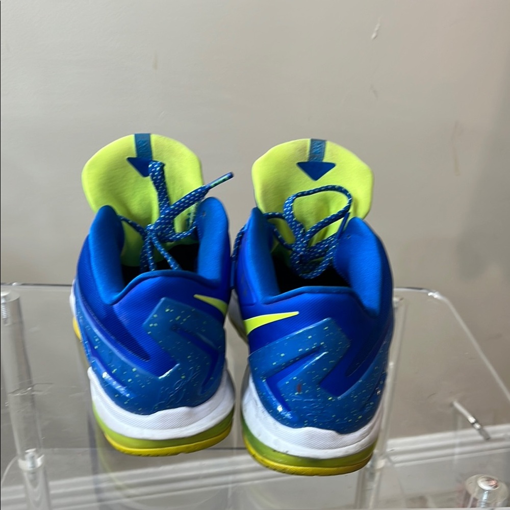 LeBron James Nike Men Blue and Yellow Sneakers with Padded Ankle Support - Picture 8 of 13